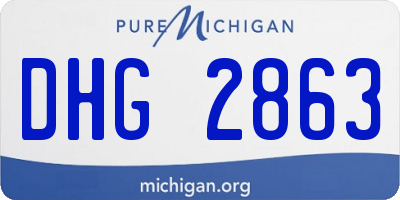 MI license plate DHG2863