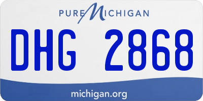 MI license plate DHG2868