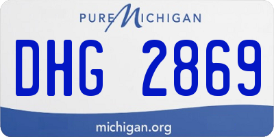 MI license plate DHG2869