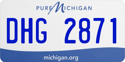MI license plate DHG2871