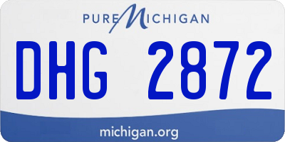 MI license plate DHG2872