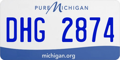 MI license plate DHG2874