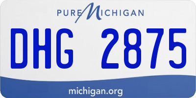 MI license plate DHG2875