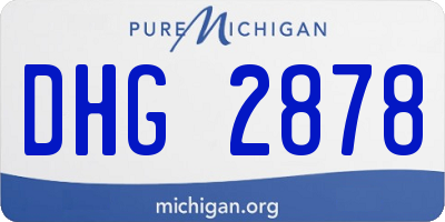 MI license plate DHG2878