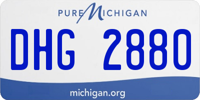 MI license plate DHG2880