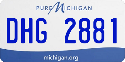 MI license plate DHG2881