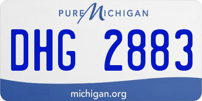 MI license plate DHG2883