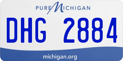 MI license plate DHG2884
