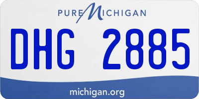MI license plate DHG2885