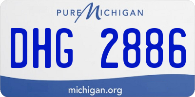 MI license plate DHG2886