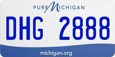 MI license plate DHG2888