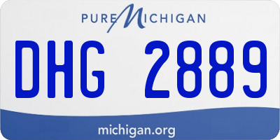 MI license plate DHG2889