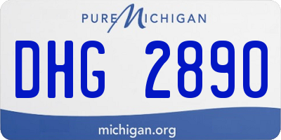 MI license plate DHG2890