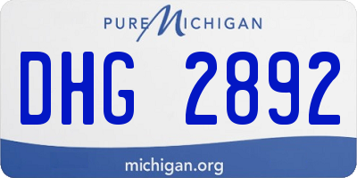 MI license plate DHG2892