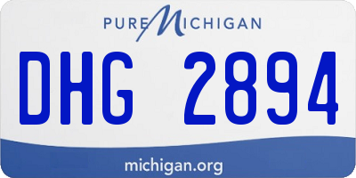 MI license plate DHG2894