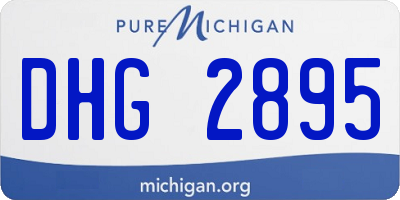 MI license plate DHG2895