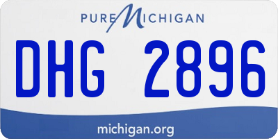 MI license plate DHG2896