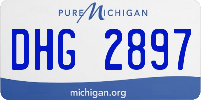 MI license plate DHG2897