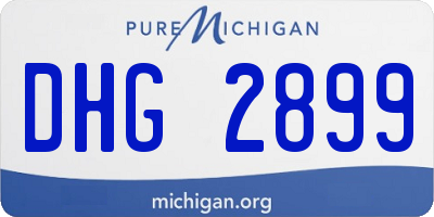 MI license plate DHG2899