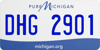 MI license plate DHG2901