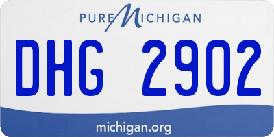 MI license plate DHG2902