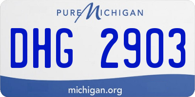 MI license plate DHG2903