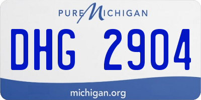 MI license plate DHG2904