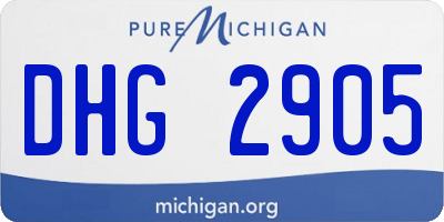 MI license plate DHG2905