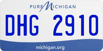 MI license plate DHG2910