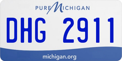 MI license plate DHG2911