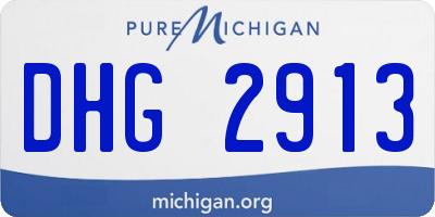 MI license plate DHG2913