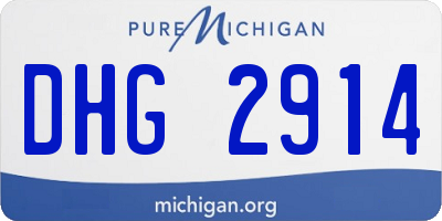 MI license plate DHG2914