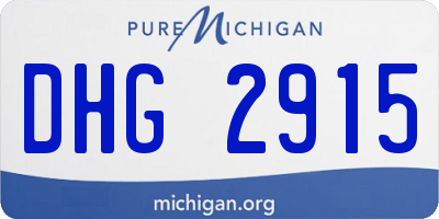 MI license plate DHG2915