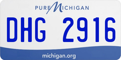 MI license plate DHG2916