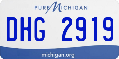 MI license plate DHG2919