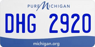 MI license plate DHG2920