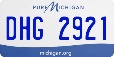 MI license plate DHG2921