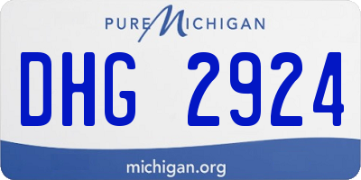 MI license plate DHG2924