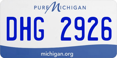 MI license plate DHG2926