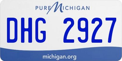 MI license plate DHG2927