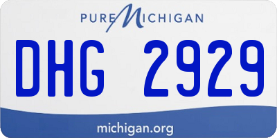 MI license plate DHG2929
