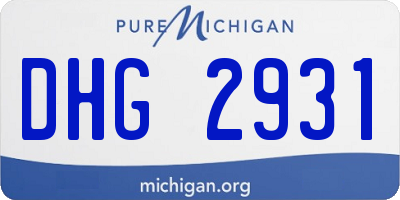 MI license plate DHG2931
