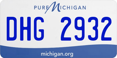 MI license plate DHG2932