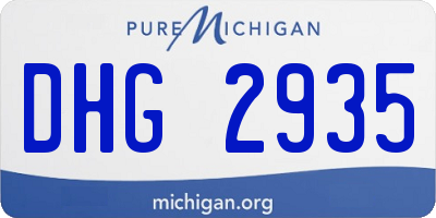 MI license plate DHG2935