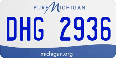 MI license plate DHG2936