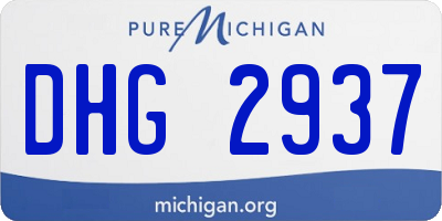 MI license plate DHG2937