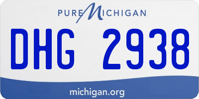 MI license plate DHG2938