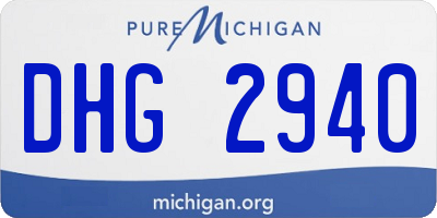 MI license plate DHG2940