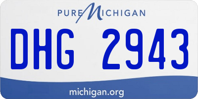 MI license plate DHG2943