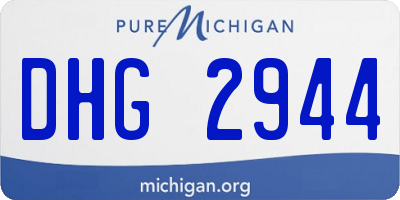 MI license plate DHG2944